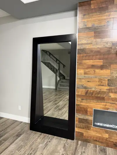 Large Mirror with wide Wooden Frame, View more