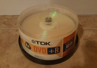 TDK DVD+R 4.7GB 25 Pack Spindle