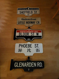 Vintage Toronto Street Signs.