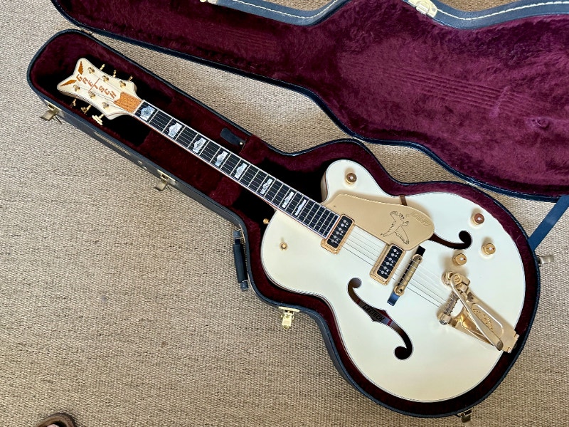 2013 Gretsch G6136TLDS White Falcon Lacquer Bigsby, TVJones Guitars