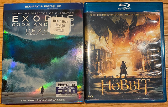 Bluray The Hobbit + Exodus in CDs, DVDs & Blu-ray in Mississauga / Peel Region