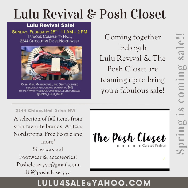 Lulu Revival & Posh Closet Sale Feb 25th