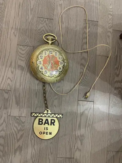 2 in 1 bar is open/ bar is closed sign with clock countin, View more