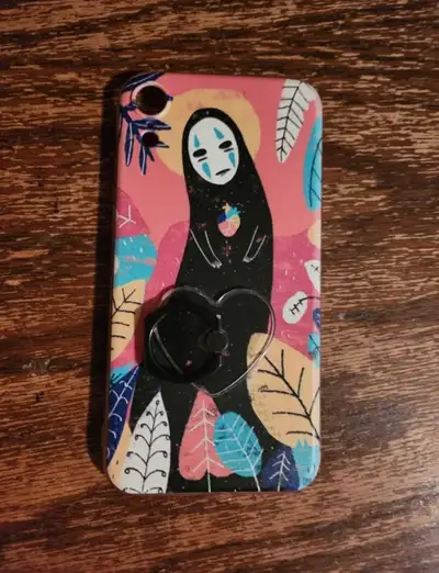 IPhone XR protective case with popsocket featuring No Face from the famous Japanese film Spirted awa...