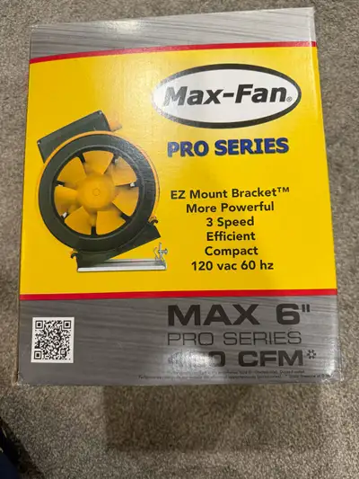 The Max-Fan® Pro Series 6 inch fan new in box, View more