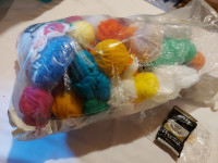 Wool Scraps, Phentex, wool and unfinished projects for scraps