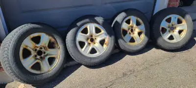 I'm selling 4 Michelin X-ice snow tires on steel rims. The tread is still good with 6mm left on them...