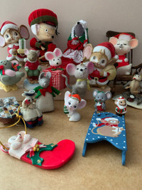 rare Christmas Mouse Collection : Rare and Antique : As Shown