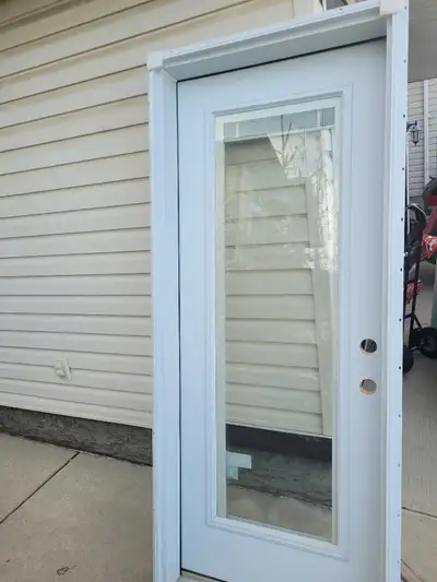 32x80 inch Fiberglass Exterior LH inswing Door with 22x48, View more