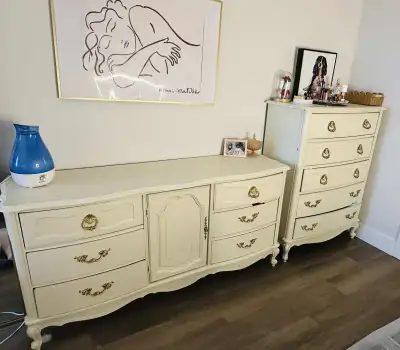 Long Dresser and Tall Boy: $125 OBO for the set! If the ad is still up, it is still available! These...