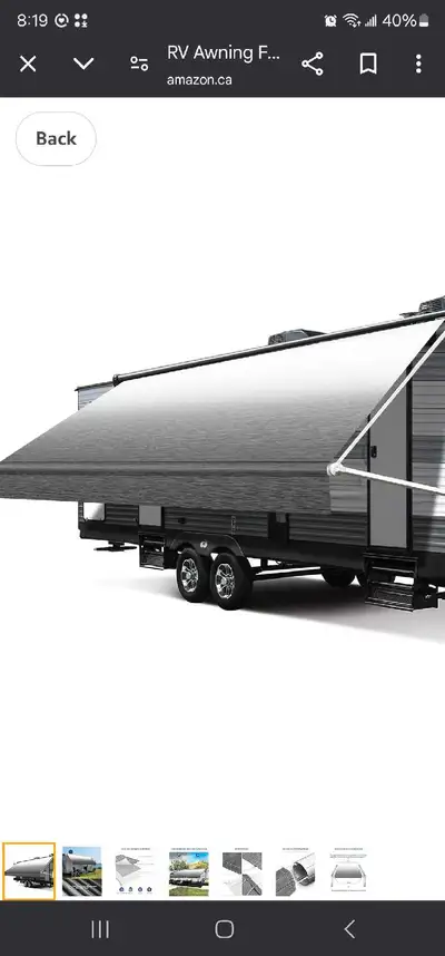 Hi I'm looking for a used trailer awning for my 15ft camper komfort trailer.