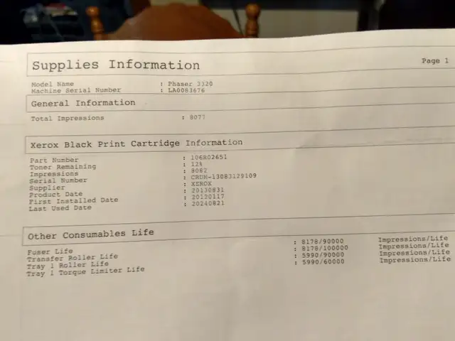 Xerox Phaser 3320 - Great Student Laser Duplex Monochrom Printer in Printers, Scanners & Fax in City of Toronto - Image 9