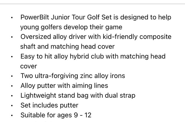 Left hand Junior golf set in Golf in Gatineau - Image 3