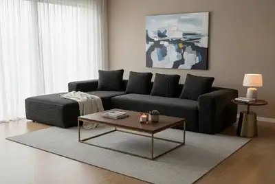 Brand New L-shape 104” Sofa Bed Memory Foam Couch Selling $499, View more