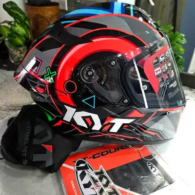 NEW KYT TT-COURSE motorcycle helmet, size SMALL. Comes with clear and smoke visors. 250$. If ad is u...