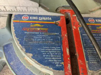 King 10" sliding miter saw, View more