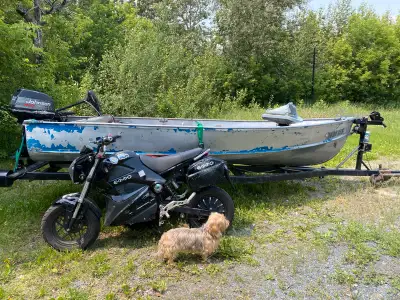 Everything goes together- not parting out. Great boat, great motor, solid trailer with new tires. El...