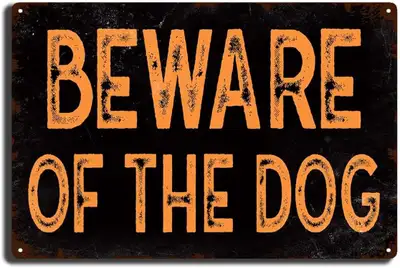 Rustic Retro 8 x 12 BEWARE OF THE DOG. By, OHDISVW, View more