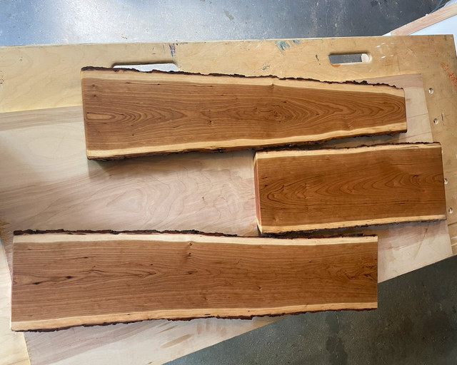 Live-edge Cherry Charcuterie Boards in Kitchen & Dining Wares in Hamilton