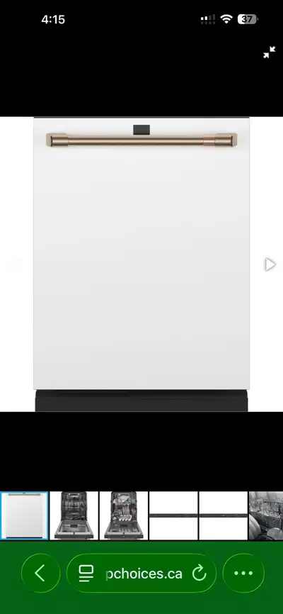 GE Cafe 24” Dishwasher White w/ Gold Trim, View more