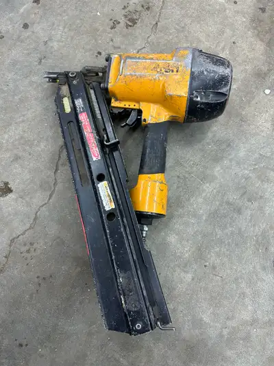 IF POSTED IT IS AVAILABLE Can be seen operating 2- to 3-1/2-inch clipped head stick framing nailer D...