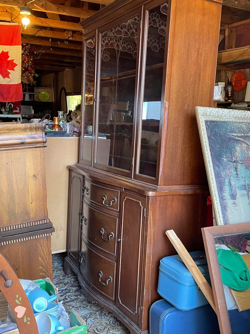 Large one piece china ANTIQUE delivery available Hutches