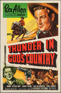 Big 1-Sheet Movie Poster, 1951 Western, Thunder in God’s Country