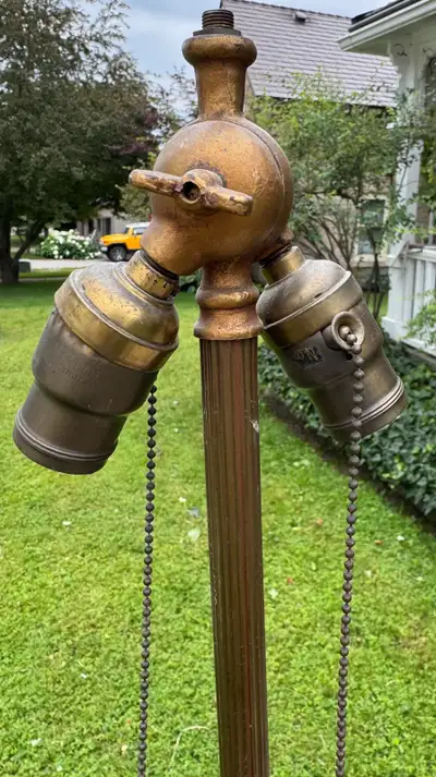Antique Ornate Cast Metal Floor Lamp, View more
