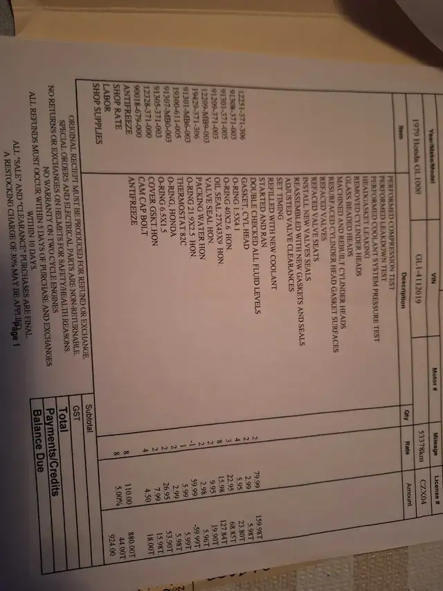 Honda gold wing GL 1000 (1979) Model in Sport Touring in Calgary - Image 10