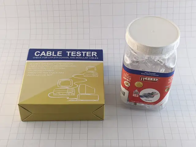 NEW Ethernet Internet Cable TESTER & ENDS in Cables & Connectors in Hamilton - Image 2