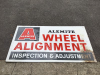 Vintage Alemite Wheel Alignment Sign $550