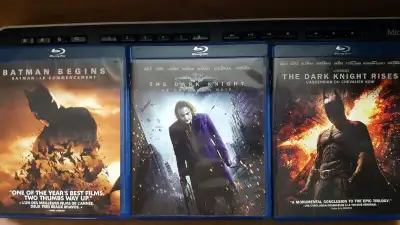 THE DARK KNIGHT ON TRILOGY BLURAY FOR SALE, View more