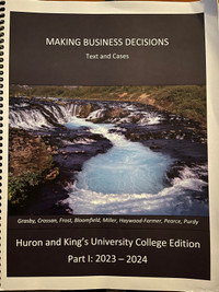 Making Business Decisions Text and Cases - College Edition $80