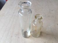 Collectible Pair of Small Bottles - 1 Embossed with Balsam Honey