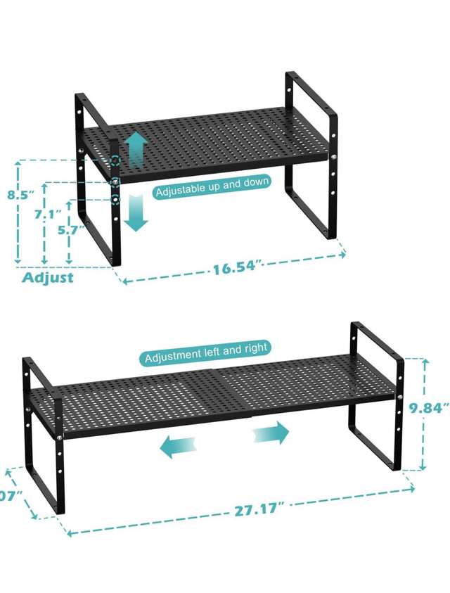 Cabinet Shelf Organizer Expandable Spice Rack Stackable Countert in Storage & Organization in Kitchener / Waterloo - Image 3