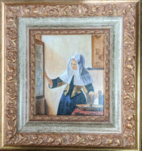 FEMME AU PICHET D'EAU ( INSPIRATION VERMEER 1662)