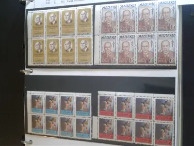 Canadian Stamps - Four Upper Left Corner Blocks from 1969, View more