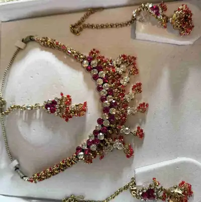 Necklace set with Tikka, View more