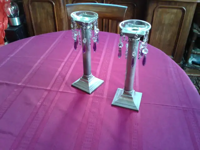 Vintage silver candlesticks in Arts & Collectibles in Grand Bend - Image 2