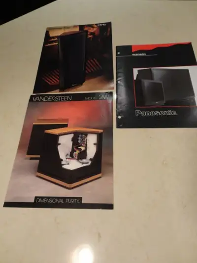 Set of 3 Vintage 90s Audiophile Equipment Brochures- Vandersteen, View more