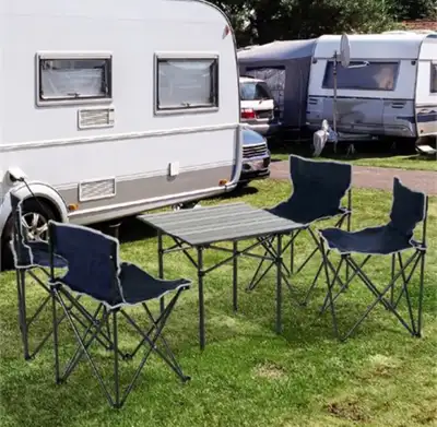 Outsunny® Portable Picnic Table with 4 Stools and Carry Bag, View more