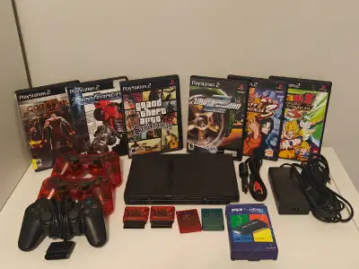 Sony PlayStation 2 PS2 Slim Console Bundle & Games!!, View more
