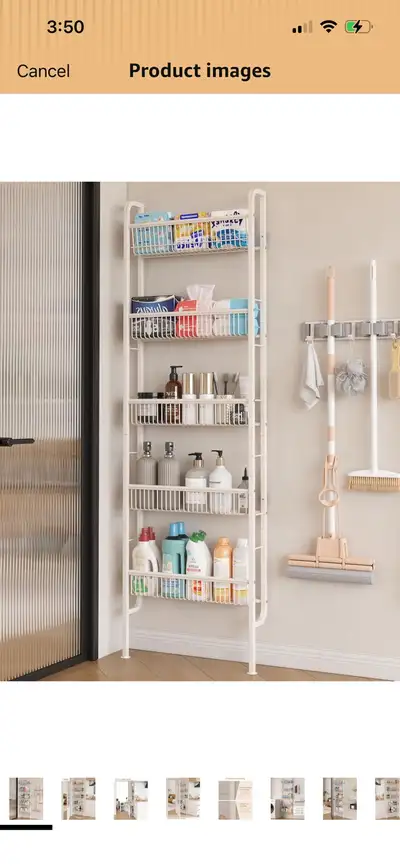 Slim Space-Saving Metal Storage Rack, View more