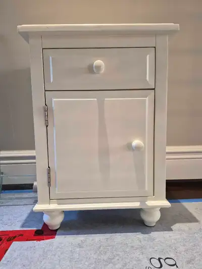 Pottery Barn White Wooden Nightstand (19"x17"x26.5"), View more