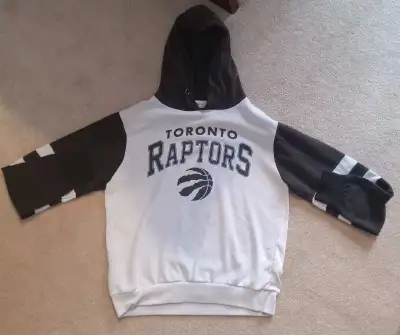 A Toronto Raptors Basketball hoodie. Size is a Mens Medium.