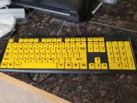 Hi-visibility computer keyboard