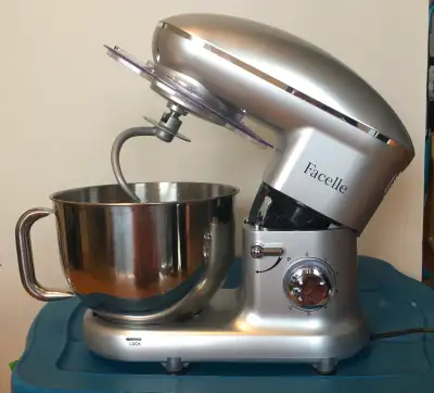 Facelle Stand Mixer, 6-Speed 6.5QT, Tilt-Head - Silver, View more