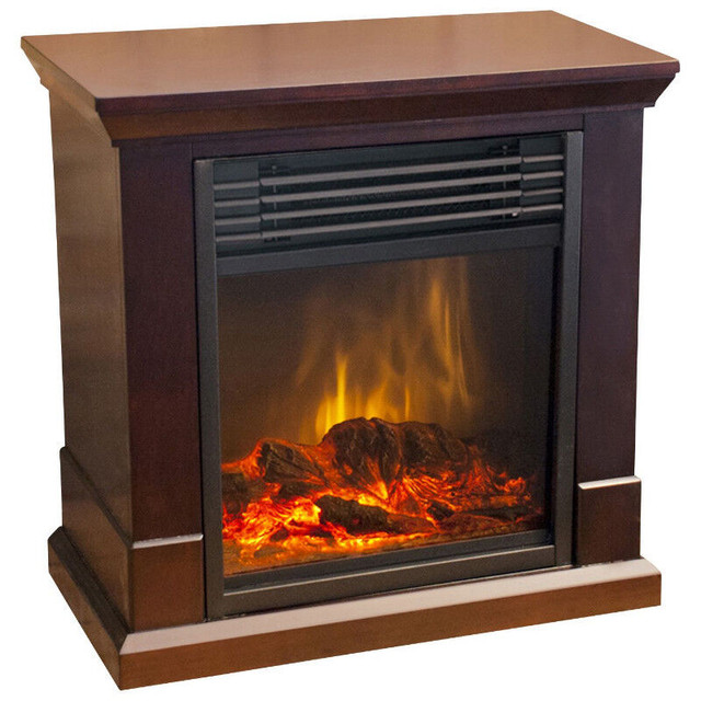 Dunbar Compact Electric Fireplace Heater - Dark Brown, New in Other in Hamilton