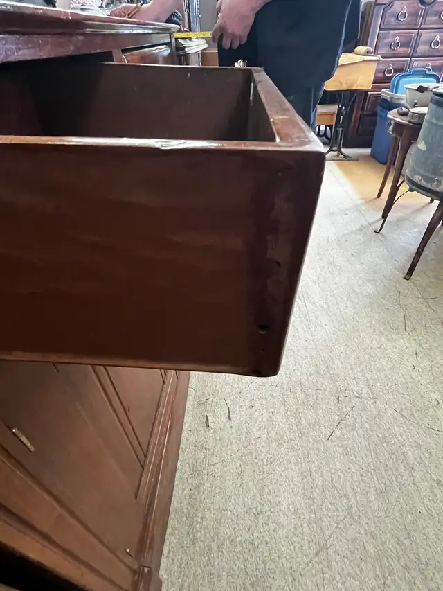 Vintage Ash Dining Hutch with Mirror in Arts & Collectibles in Calgary - Image 4