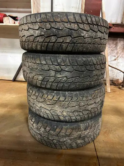 4 studed winter tires on rims Reason for selling is we purchased a new vehicle Pickup paradise